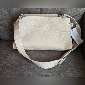 Anna Paola Italian Pebble Leather / Suede Bag Purse Crossbody Bag